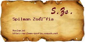 Spilman Zsófia névjegykártya