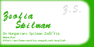 zsofia spilman business card